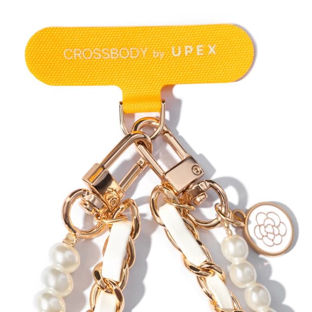 Ланцюжок Crossbody by Upex Perle Court Blanc with Cylindre Gold