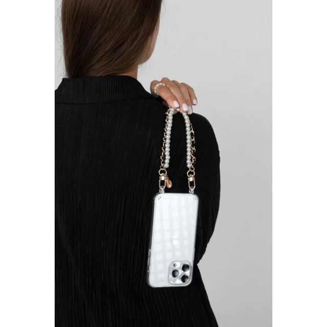 Ланцюжок Crossbody by Upex Perle Court Noir with Cylindre Gold