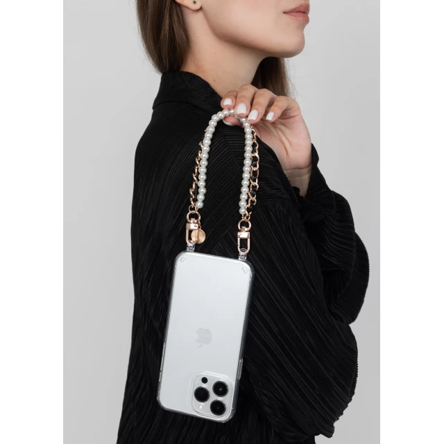 Цепочка Crossbody by Upex Perle Court Noir with Cylindre Gold