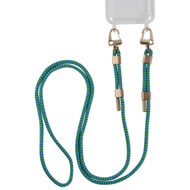 Шнурок для чехла Crossbody by Upex with Twine Cyan and Accrocher Gold