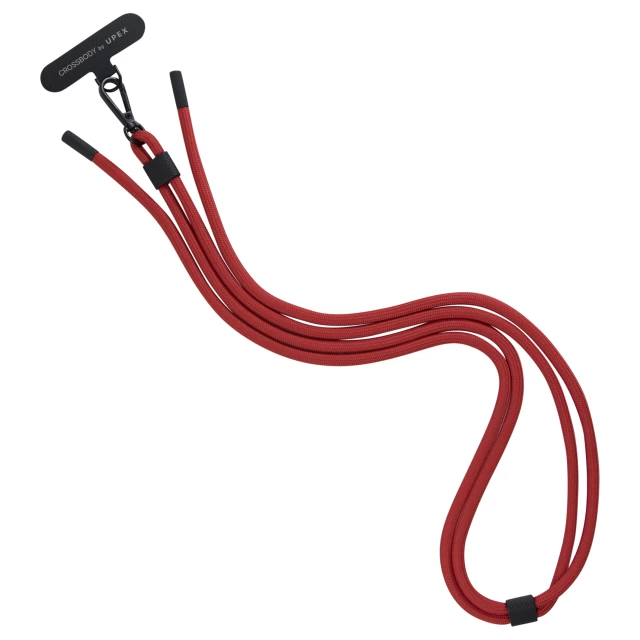 Универсальный шнурок Crossbody by Upex with Twine Red and Cylindre Black