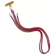Універсальний шнурок Crossbody by Upex with Twine Red and Cylindre Gold