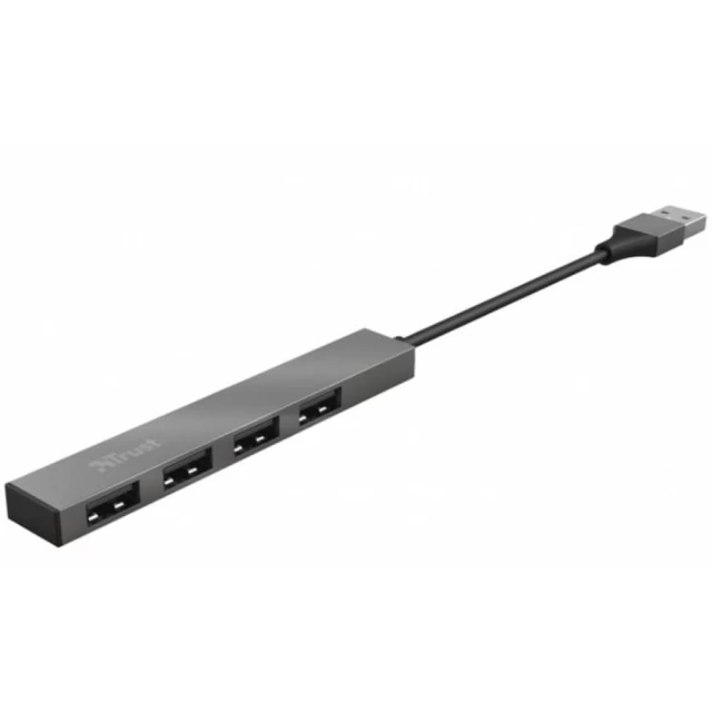USB-хаб Trust Halyx Aluminium USB-А 4 Port Black (23786_TRUST)