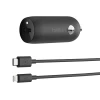 Автомобильное зарядное устройство Belkin Car Charger 20W PD USB-C - Lightning 1.2m Black (CCA003BT04BK)