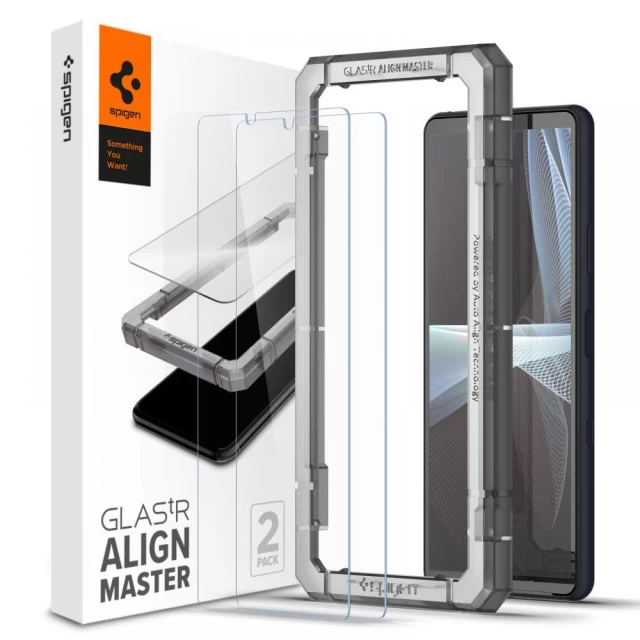 Защитное стекло Spigen для Sony Xperia 10 III Glas.tR AlignMaster (2 Pack) (AGL02894)