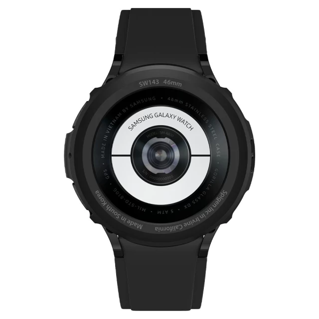 Чехол Spigen для Galaxy Watch 4 46mm Liquid Air Black (ACS03140)