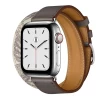 Ремешок Upex Double Tour для Apple Watch 49 | 45 | 44 | 42 mm Etain/Beton Swift Leather