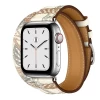 Ремінець Upex Double Tour для Apple Watch 41 | 40 | 38 mm Blanc Allover Print Swift Leather