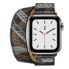 Ремешок Upex Double Tour для Apple Watch 41 | 40 | 38 mm Noir Allover Print Swift Leather