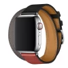 Ремешок Upex Double Tour для Apple Watch 41 | 40 | 38 mm Noir/Brique/Etain Swift Leather