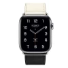 Ремешок Upex Single Tour для Apple Watch 49 | 45 | 44 | 42 mm Noir/Blanc/Gold Swift Leather