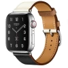 Ремешок Upex Single Tour для Apple Watch 49 | 45 | 44 | 42 mm Noir/Blanc/Gold Swift Leather