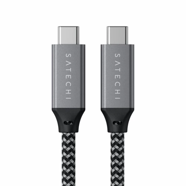 Кабель Satechi USB4 USB-C to USB-C 25 cm Space Gray (ST-U4C25M)