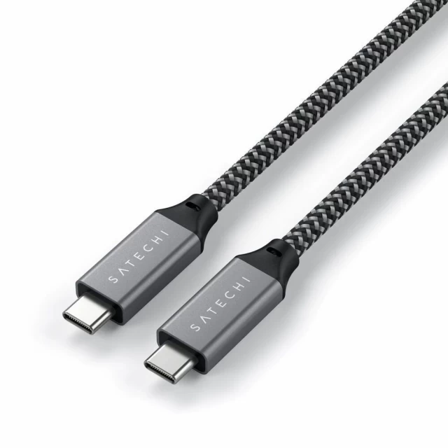 Кабель Satechi USB4 USB-C to USB-C 80 cm Space Gray (ST-U4C80M)