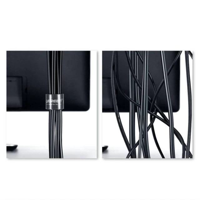 Органайзер для кабеля Ugreen Velcro Cable Organizer 5m Black (6957303859474)