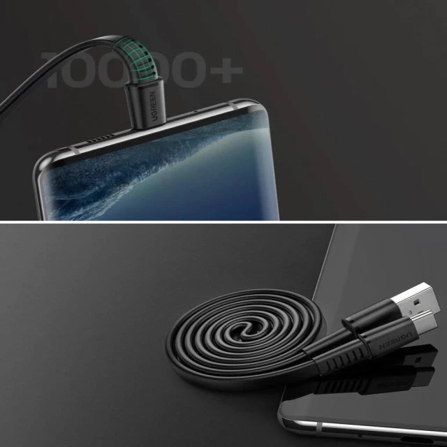 Кабель Ugreen Quick Charge USB-A to USB Type-C 3A 1m Black (UGR476BLK)