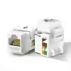 Самоблокировочная розетка Ugreen Ethernet Cat 6 8P8C RJ45 1000Mbps White (UGR721WHT)