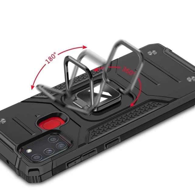 Чохол Wozinsky Ring Armor для Samsung Galaxy A21S Black (9111201919488)