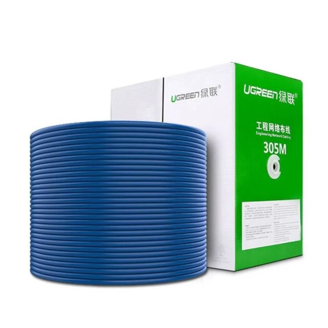 Кабель Ugreen Spool Cat 6 UTP Internet Network Cable 305m Blue (UGR1365)