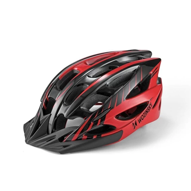 Велосипедний шолом Wozinsky Adjustable M/L 0.57-0.62 m Black/Red (WBH-MTB01)