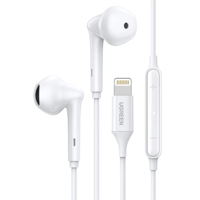 Наушники Ugreen In-Ear Lightning Headphones with Remote and Microphone White (UGR1242WHT)
