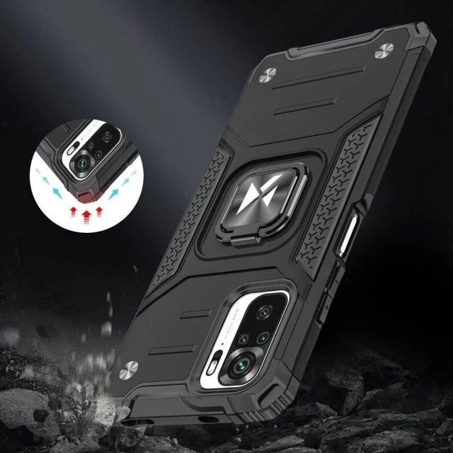 Чехол Wozinsky Ring Armor для Xiaomi Redmi Note 10/10S Pink (9111201935617)