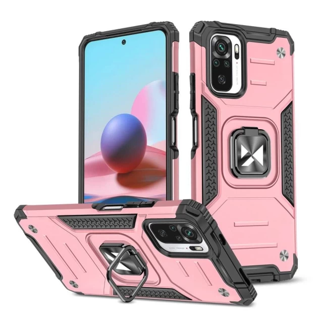 Чехол Wozinsky Ring Armor для Xiaomi Redmi Note 10/10S Pink (9111201935617)