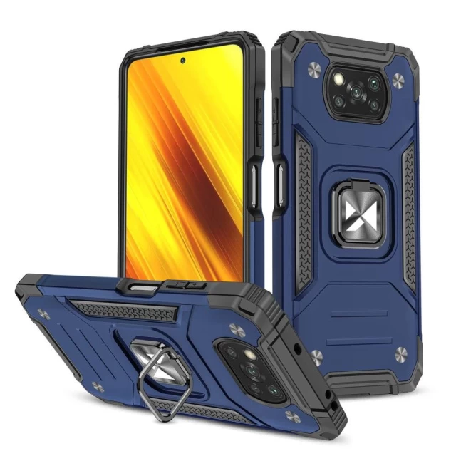 Чохол Wozinsky Ring Armor для Xiaomi Poco X3 Pro/Poco X3 NFC Blue (9111201935792)