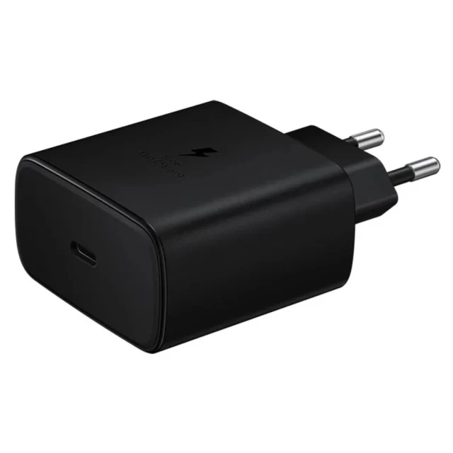 Мережевий зарядний пристрій Samsung QC 45W USB-C with USB-C to USB-C Cable 1m Black (EP-TA845XBEGWW)