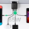 Сетевое зарядное устройство Ugreen QC UK 65W 3xUSB-C | USB-A Black (CD224 70819)