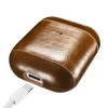Чохол iCarer для AirPods 2/1 Leather Oil Wax Light Brown (WMAP011-BN)