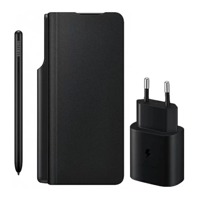 Чехол/стилус/сетевое зарядное устройство Samsung Stylus S/25W для Samsung Galaxy Fold3 (F926) Black (EF-FF92KKBEGEE)