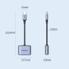 Адаптер Ugreen Audio Adapter USB Type-C to USB Type-C PD QC with Mini Jack 3.5mm Gray (UGR1278GRY)