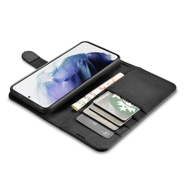 Чехол-кошелек iCarer для Samsung Galaxy S22 Haitang Black (AKSM04BK)