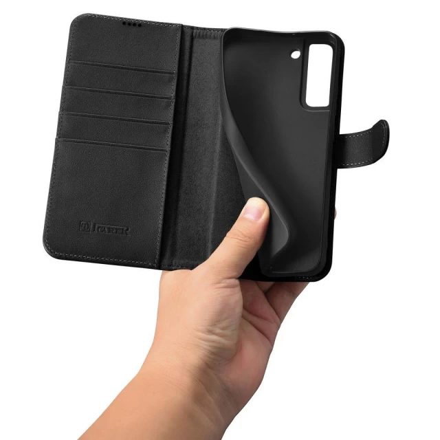 Чохол-гаманець iCarer для Samsung Galaxy S22 Haitang Black (AKSM04BK)