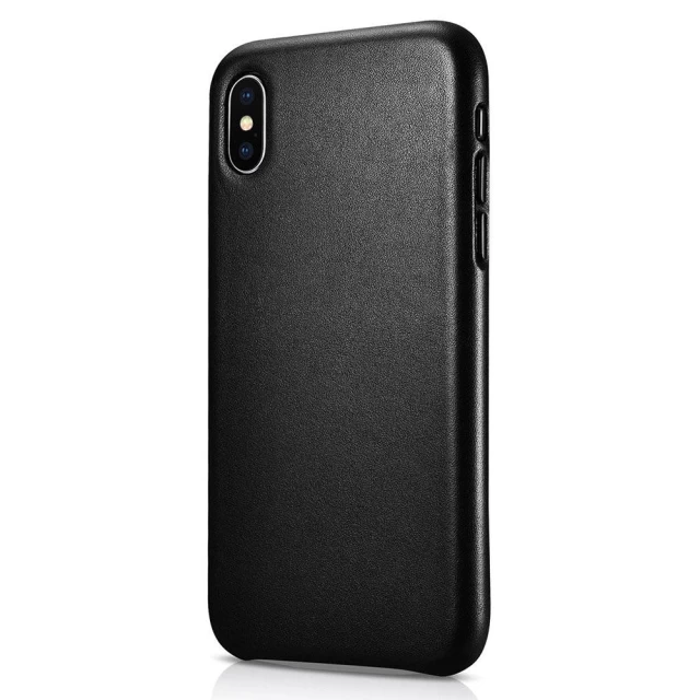 Чохол iCarer для iPhone XS | X Leather Case Black (RIX23-BK)