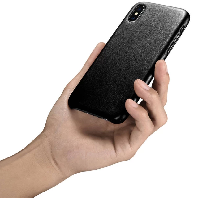 Чехол iCarer для iPhone XS | X Leather Case Black (RIX23-BK)