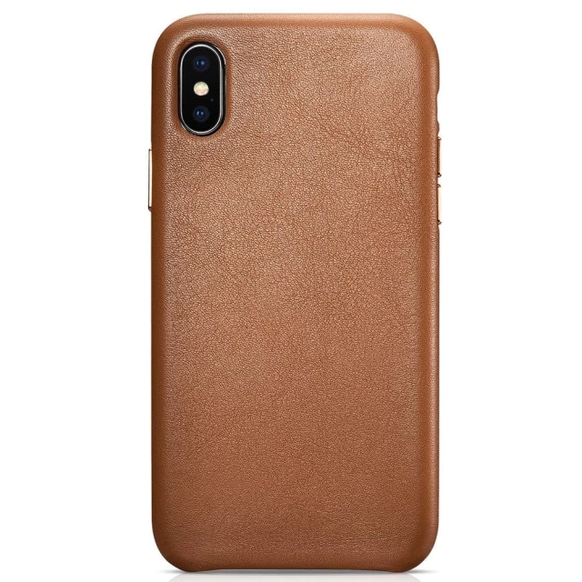 Чохол iCarer для iPhone XS | X Leather Case Brown (RIX23-BN)