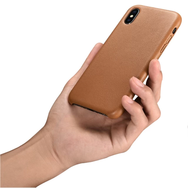 Чехол iCarer для iPhone XS | X Leather Case Brown (RIX23-BN)