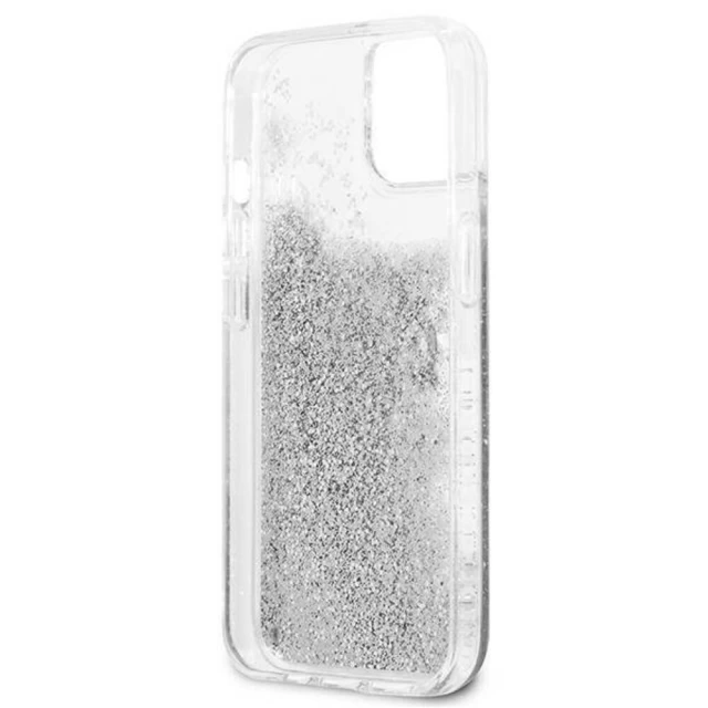 Чехол Guess Big Liquid Glitter для iPhone 13 Silver (GUHCP13MLG4GSI)