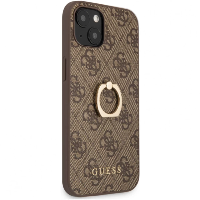 Чохол Guess Ring Stand для iPhone 13 Brown (GUHCP13M4GMRBR)