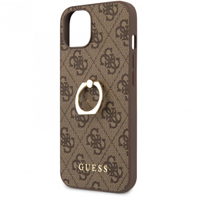 Чохол Guess Ring Stand для iPhone 13 Brown (GUHCP13M4GMRBR)