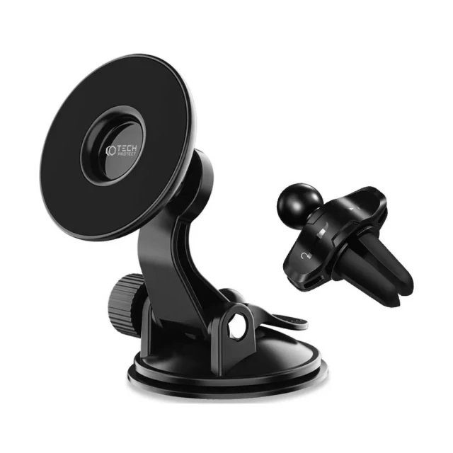 Автодержатель Tech-Protect N50 Magnetic Dashboard Vent Car Mount Black with MagSafe (9589046925771)