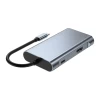 USB-хаб Tech-Protect V6 7-in-1 Grey USB-C - 3xUSB-A/USB-C/HDMI/VGA/Ethernet Grey (9589046922190)