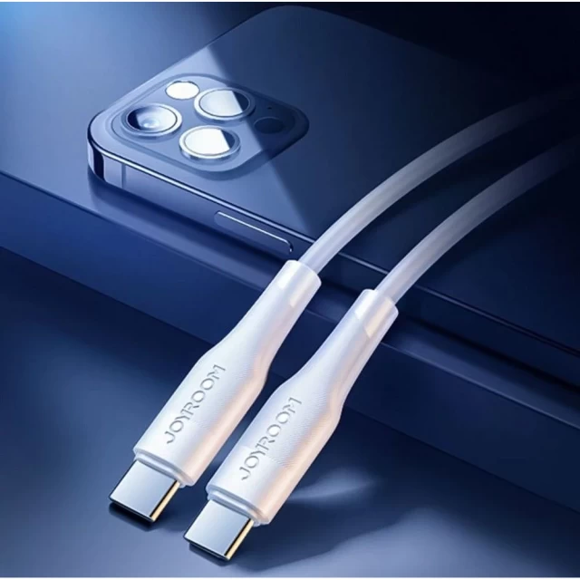 Кабель Joyroom S-1230M3 USB-C to USB-C 1.2m White (6941237131393)