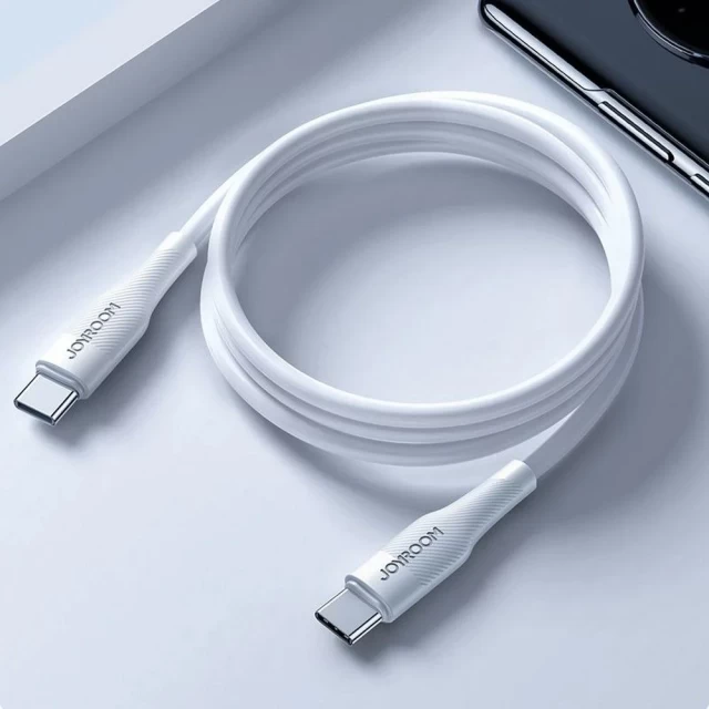 Кабель Joyroom S-1230M3 USB-C to USB-C 1.2m White (6941237131393)