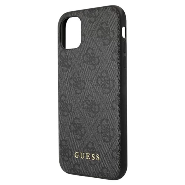 Чехол Guess Metal Gold Logo для iPhone 11 Pro Grey (GUHCN58G4GFGR)