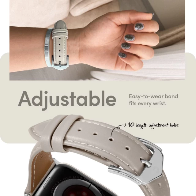 Ремінець Spigen Cyrill Kajuk для Apple Watch 41 | 40 | 38 mm Cream (AMP05440)