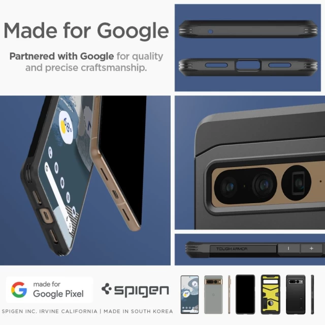 Чехол Spigen Tough Armor для Google Pixel 7 Pro Black (ACS04728)