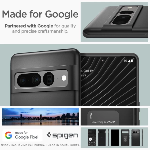 Чехол Spigen Thin Fit для Google Pixel 7 Pro Black (ACS04733)